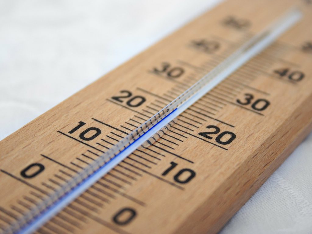 termometr 20 stopni Celsjusza pogoda temperatura prognoza pogody jesien