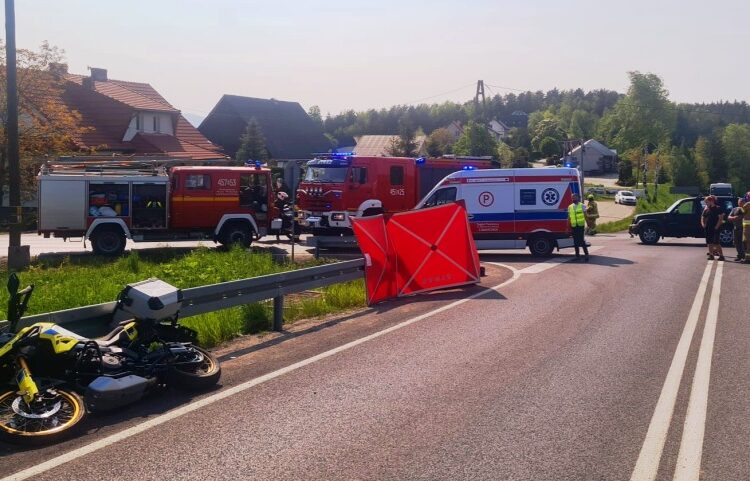 Wypadek w Siekierczynie fot. Komenda Powiatowa Policji w Limanowej