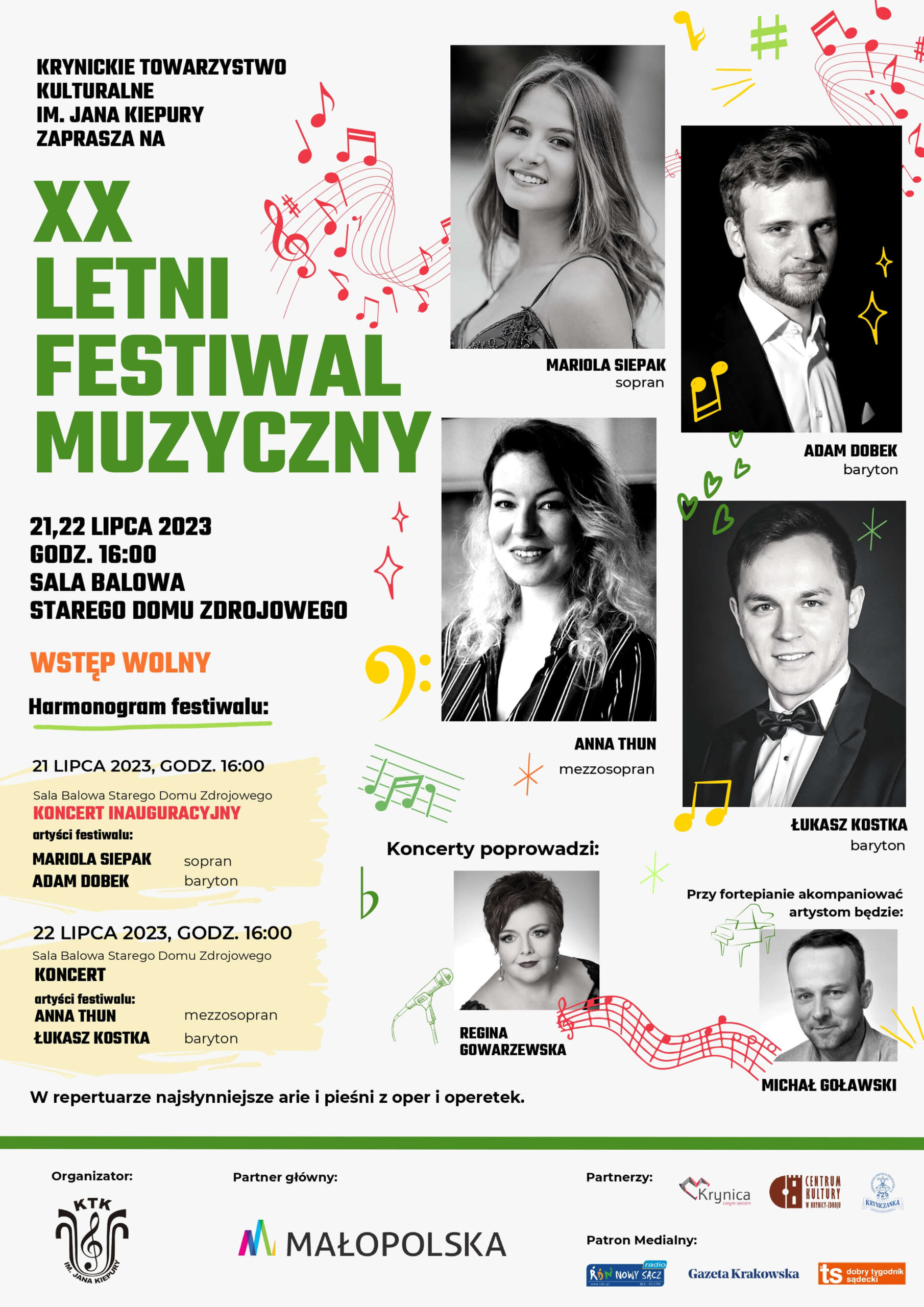 XX Letni Festiwal Muzyczny 21 22.07.2023 plakat scaled