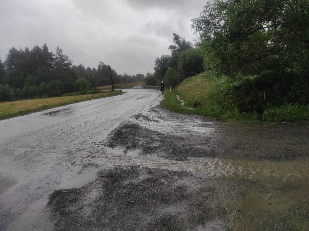 ulewa droga osp kasina wielka