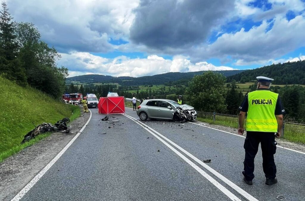 wypadek lubomierz fot policja 1