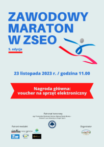 plakat zawodowy maraton zseo 2023