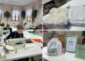 Uczniowie tarnowskiej Szkoły Szczepanika szyją ekologiczne worki w ramach kampanii ekologicznej 'Worki Sztuki'