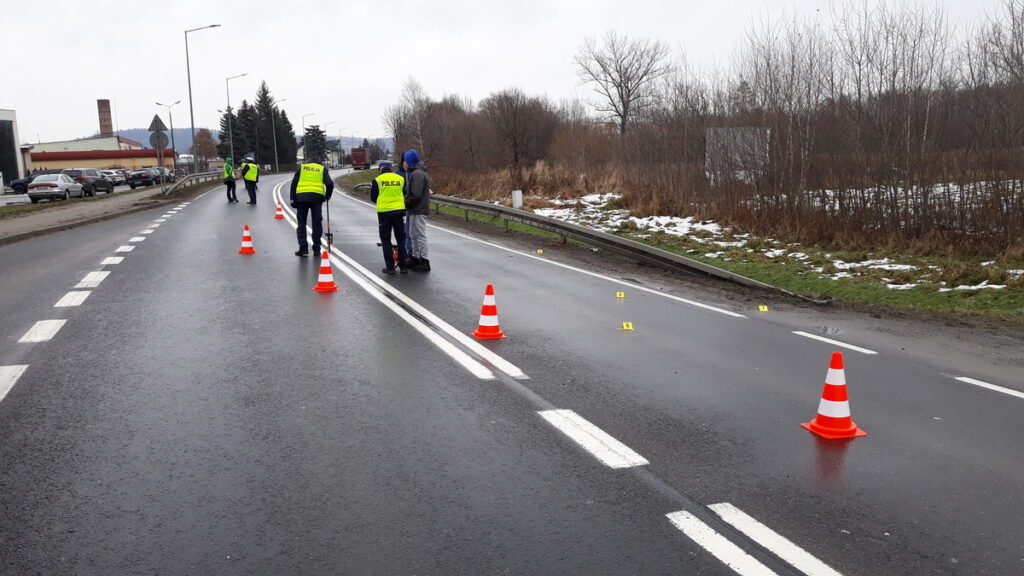 wypadek gorlice zginal pieszy3 policja