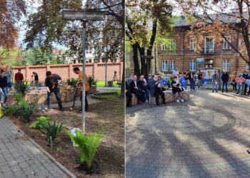 Przed spotkaniem ze swoimi wyborcami kandydat na prezydenta Tarnowa Henryk Łabędź zorganizował ‘Wiosenny wyczyn społeczny’