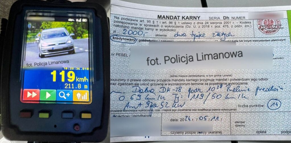 policja limanowa prawo jazdy