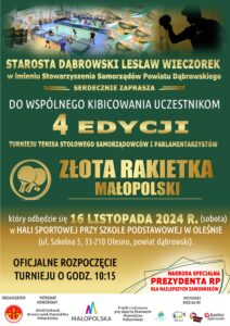 PLAKAT RAKIETKA Zaproszenie do kibicowania MIKOLAJ