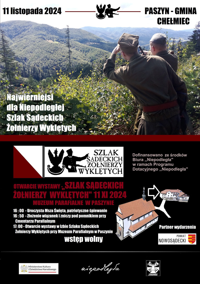 Szlak Sadeckich Zolnierzy Wykletych plakat