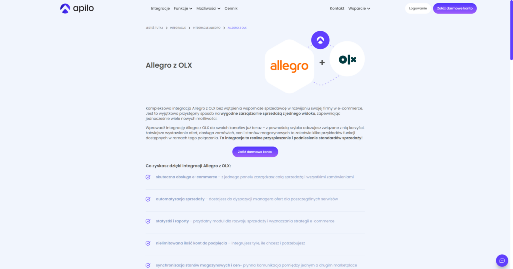 Apilo Integracja Allegro z OLX