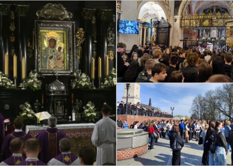 Fot. screen Jasna Góra i Liceum Ogólnokształcące im. Mikołaja Kopernika w Tuchowie