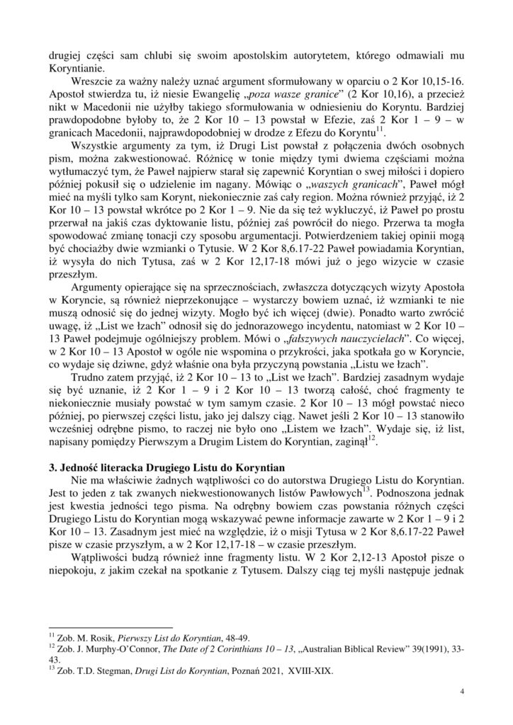 II list do koryntian 4