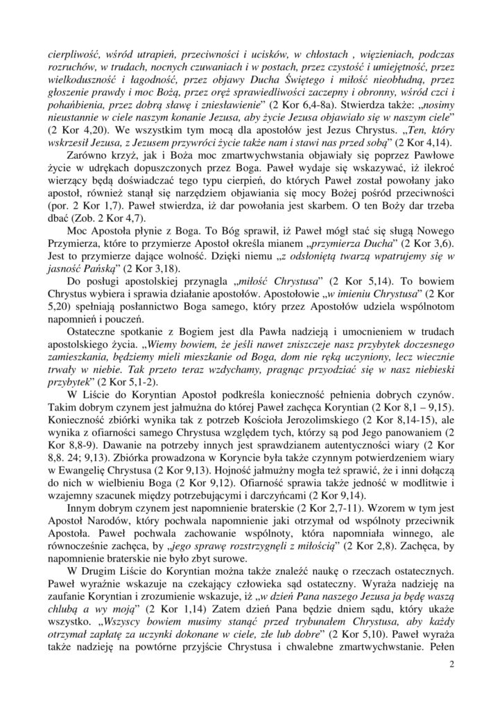 II list do koryntian teologia 2