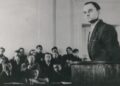 Witold Pilecki przed Wojskowym Sądem Rejonowym w Warszawie. (AIPN)