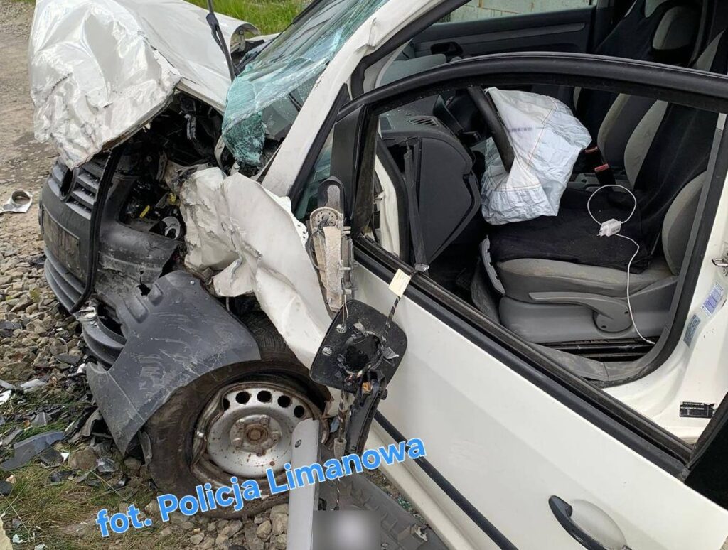 wypadek slopnice policja