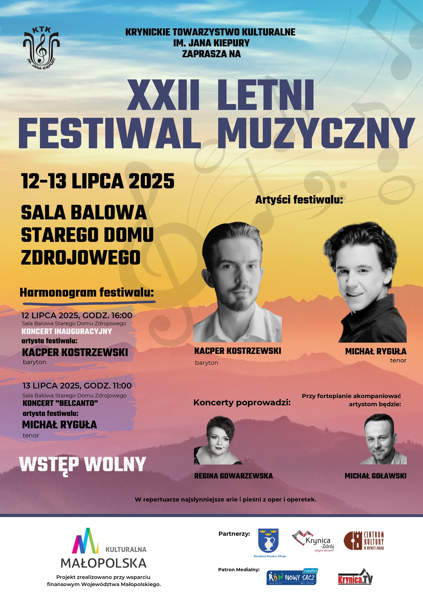 Mozart, Verdi i Moniuszko w Krynicy-Zdroju. XXII Letni Festiwal Muzyczny