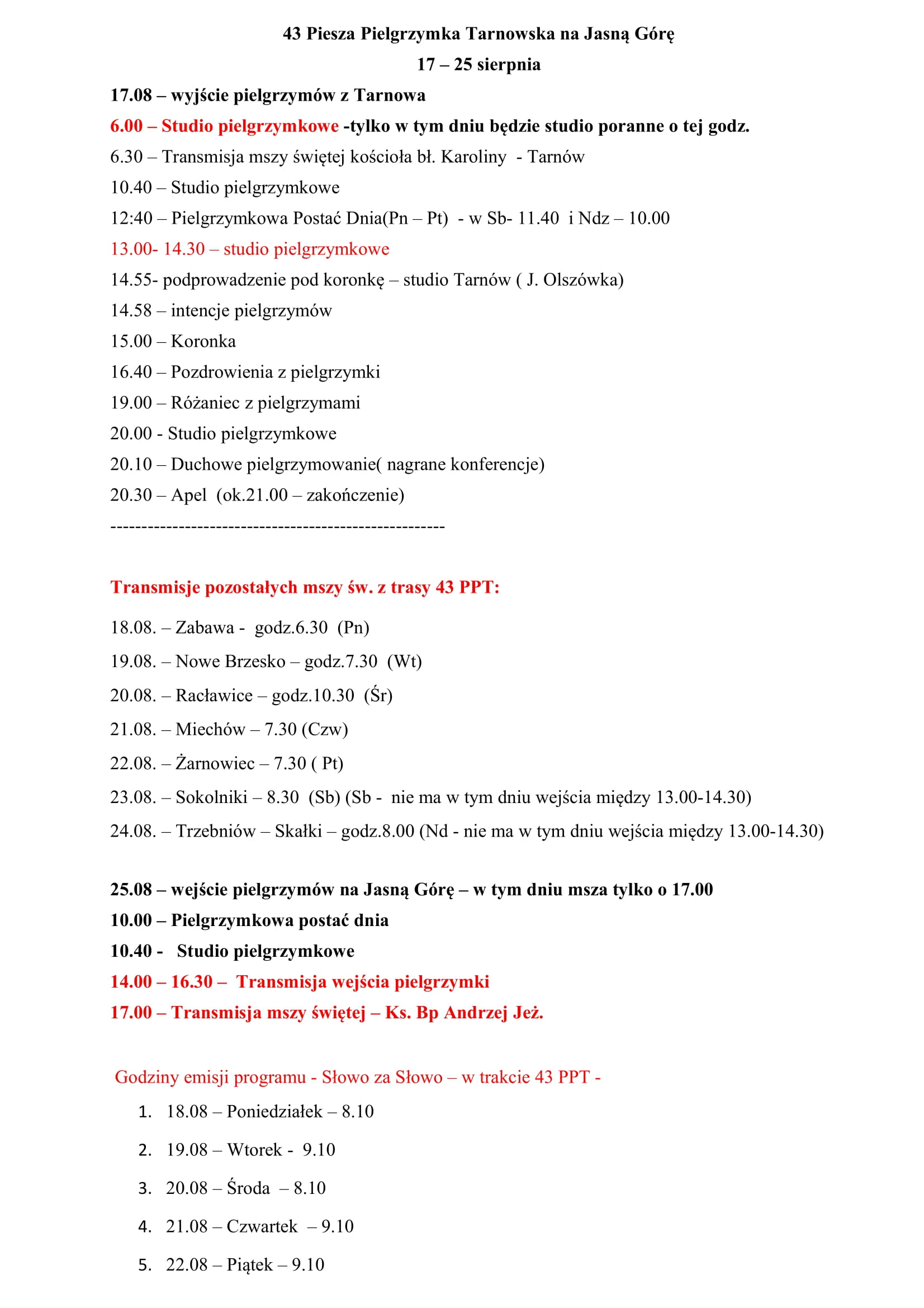 Ramowka Pielgrzymkowa 2 1