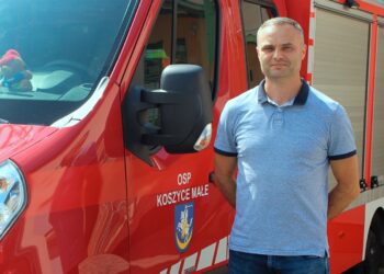 na zdjęciu: Daniel Gniewek, naczelnik OSP KSRG Koszyce Małe
