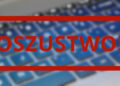 klawiatura komputera czerwony napis oszustwo