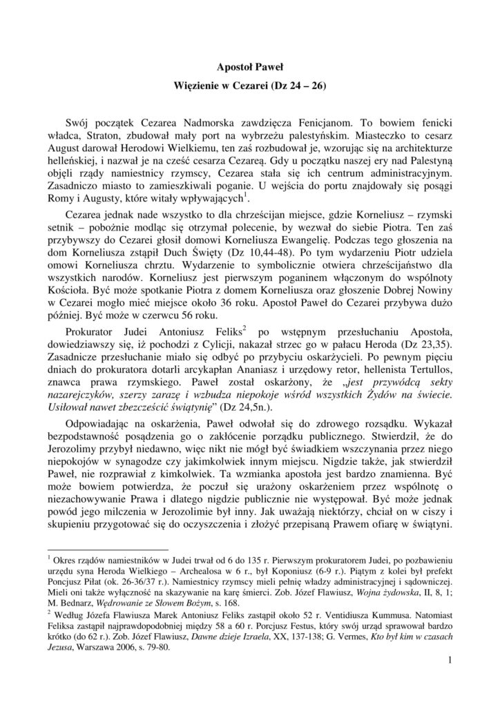 2. Apostol Pawel Wiezienie w Cezarei 1
