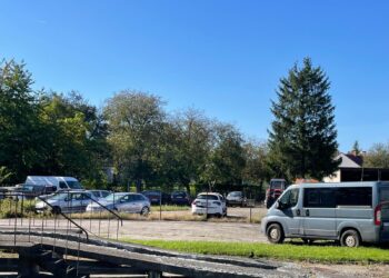 Na zdjęciu: Policyjny parking w Tarnowie