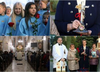 "Cierpliwa, nawet w Niebie" - relikwie świętej Rity uroczyście wprowadzone do kościoła w Bruśniku 2 col
