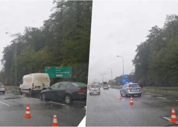 wypadek na ul. Krakowskiej / fot. słuchaczka Wiktoria