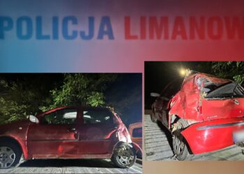 Pijani kierowcy i wypadki. Niespokojny weekend na drogach regionu limanowskiego 9 fot. Policja w Limanowej