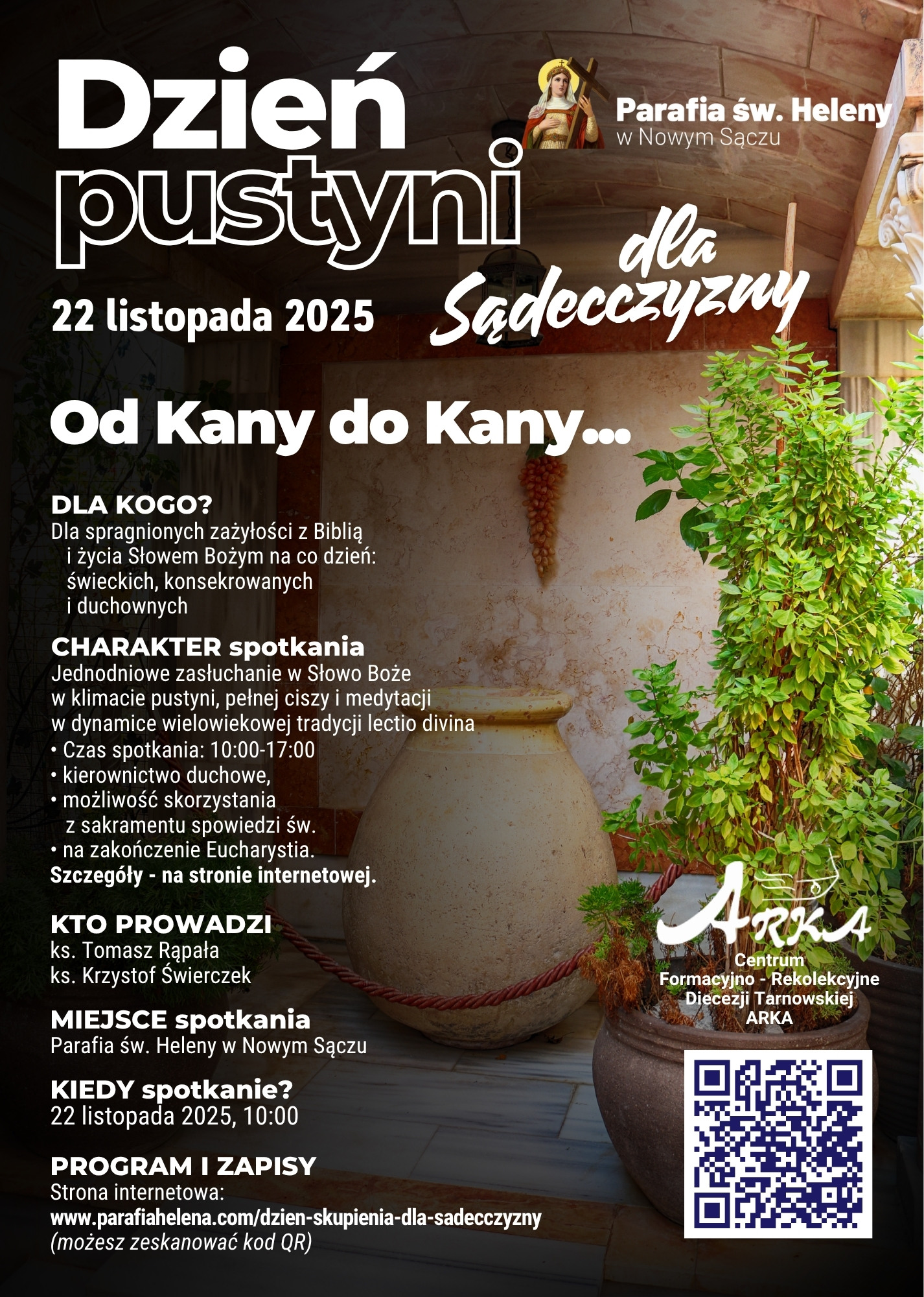 Możesz spędzić dzień ze Słowem Bożym. Dzień pustyni w parafii św. Heleny w Nowym Sączu 2 2025.11.03 DZIEN PUSTYNI 22.11.2025 A4