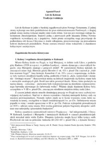 5. Apostol Pawel. List do Kolosan cz. I 1