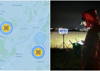 Niezidentyfikowany obiekt latał nad Gorlicami. Służby postawione w stan gotowości 2 fot. Grupa Poszukiwawczo-Ratownicza OSP Siary