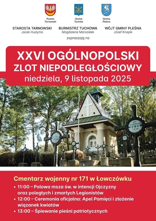 Miejsce pamięci i pojednania. Niepodległościowy Zlot w Łowczówku 2 plakat lowczowek strona