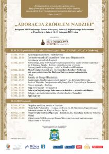 W Niskowej spotkają się adorujący Pana Jezusa z całej Polski. To będą wyjątkowe dwa dni 2 plakat niskowa