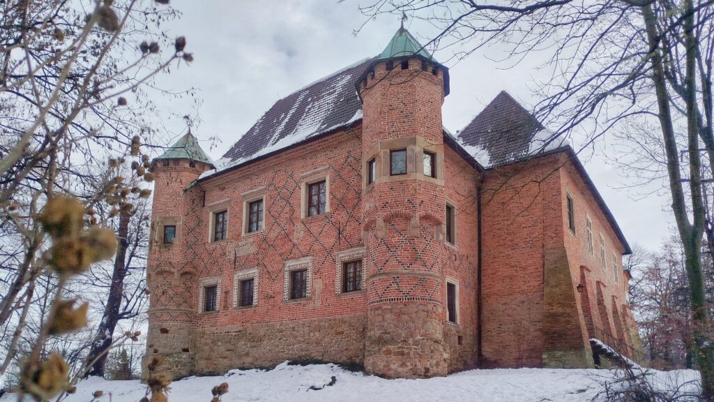 'Zimowe spotkania przy miodzie” na zamku w Dębnie 1 zamek zima