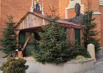 Szopka przed katedrą już stoi, figury zostaną ustawione w tym tygodniu 2 bt IMG20251217094147 tb