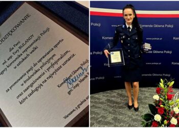 Sądeczanka Ewa Bulanda wyróżniona Medalem Stulecia Służby Kobiet w Policji 2 fot. Policja w Limanowej