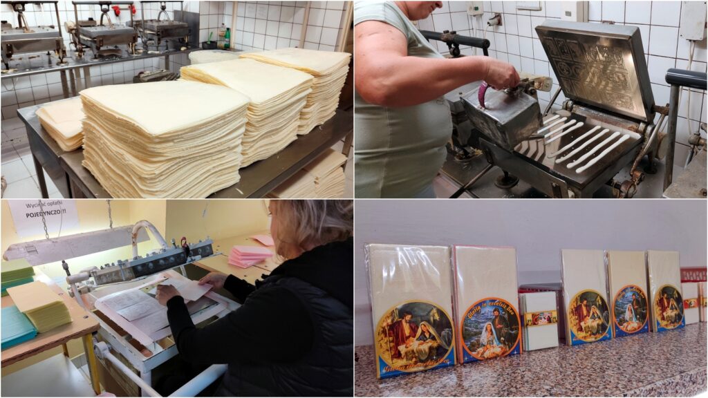 Opłatki na wigilijne stoły powstają pod Tarnowem. Dziennie wypieka się ich kilkanaście tysięcy 1 kolll