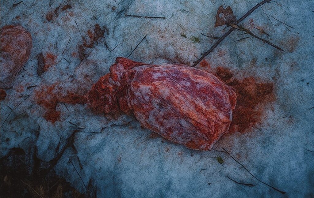 Mięso znalezione w lesie mogło spowodować zagrożenie epidemiologiczne? Wojewoda ocenia sytuację 1 mieso 2