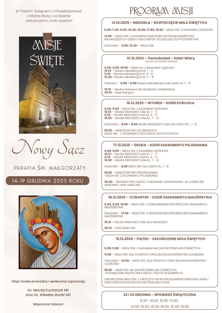Po remoncie kościoła i placu, będzie to czas odnowy wewnętrznej parafian 2 misje parafialne 2025