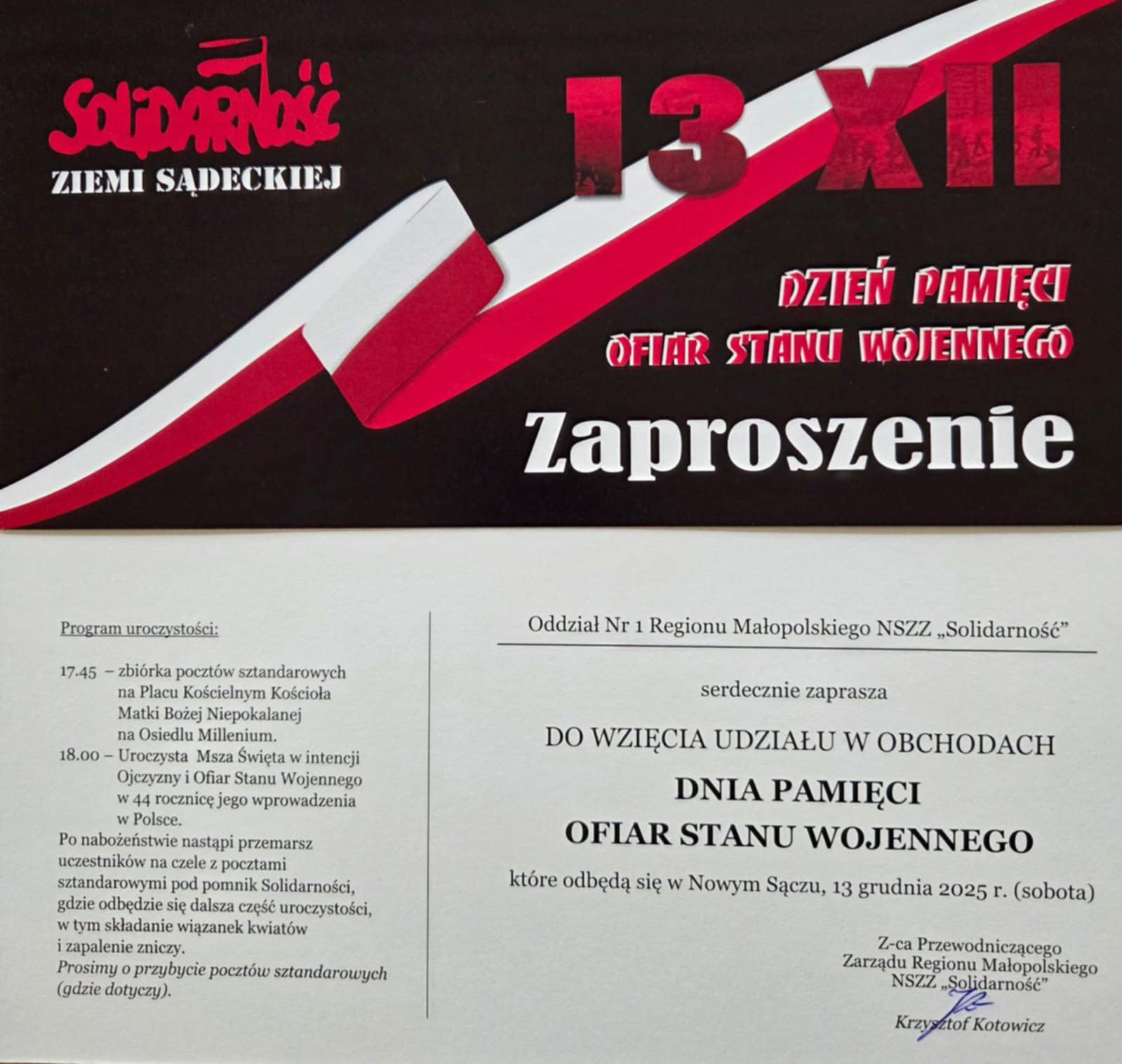 44 lata temu komuniści wprowadzili w Polsce stan wojenny. Nowy Sącz pamięta [WIDEO]