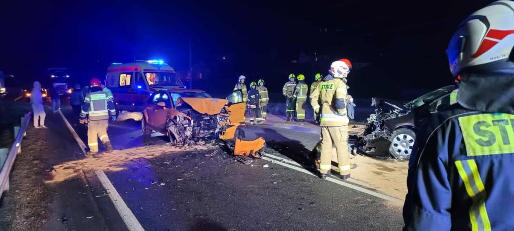 Wypadki i pożar. Strażacy z Nowego Sącza i Gorlic mieli ręce pełne pracy 1 wypadek 1