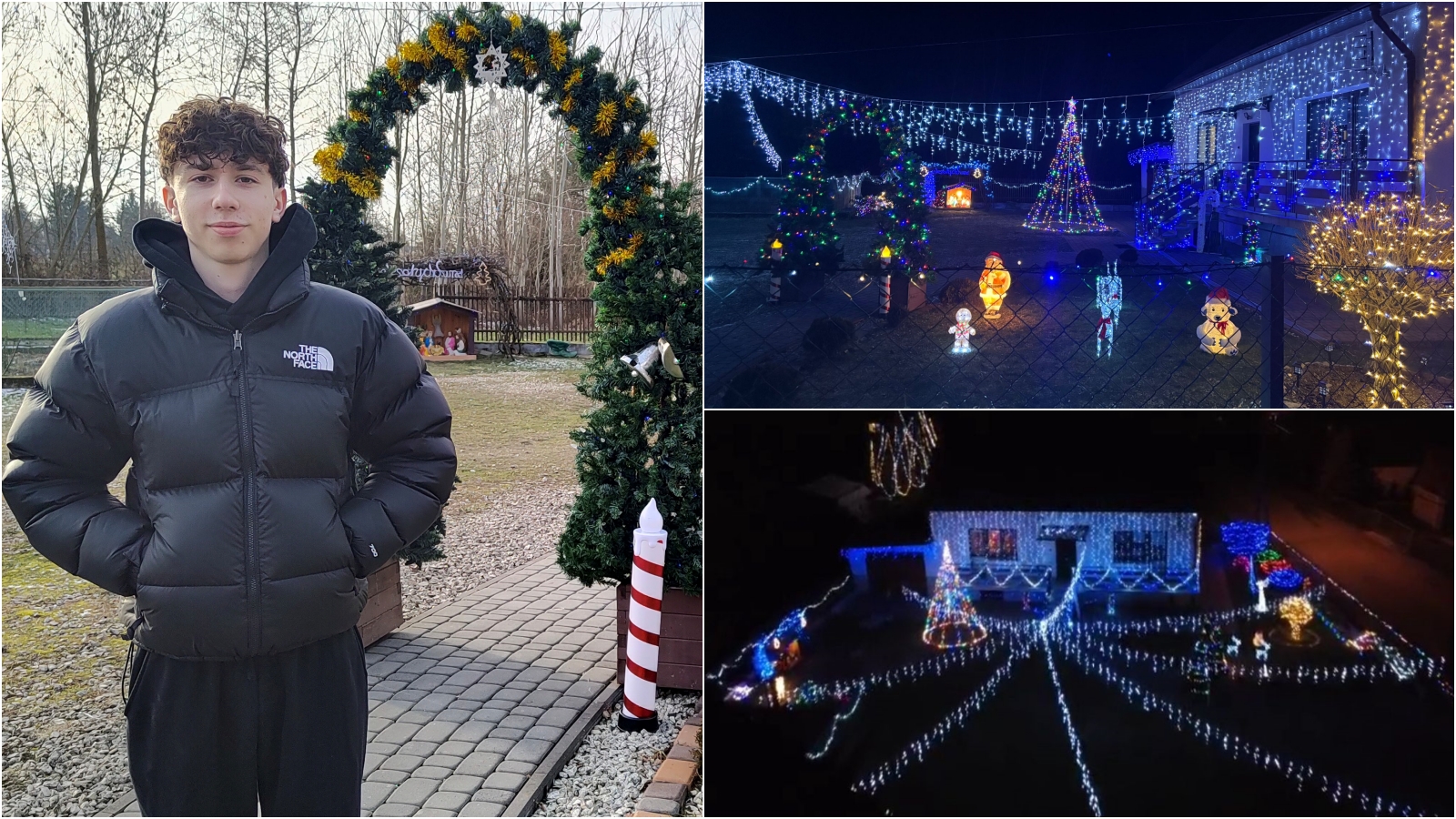 ’Ogród jak z bajki’ – 16-latek z pasją do elektryki zaprasza na świąteczne posesje swojej rodziny