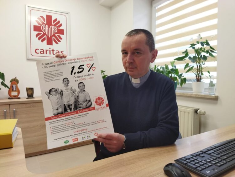 na zdjęciu: zastępca dyrektora Caritas Diecezji Tarnowskiej ks. dr Tomasz Atłas