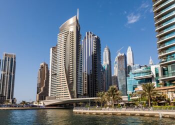 Panorama of the luxury center of Dubai,Dubai,United Arab Emirates