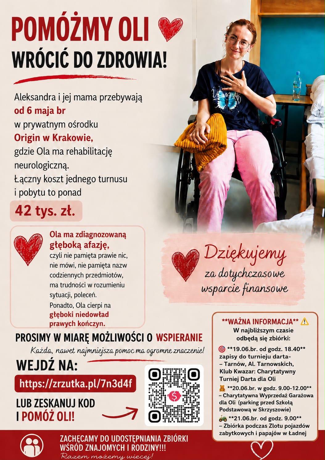 Guz mózgu odebrał Oli sprawność – akcja charytatywna pomoże w powrocie do zdrowia