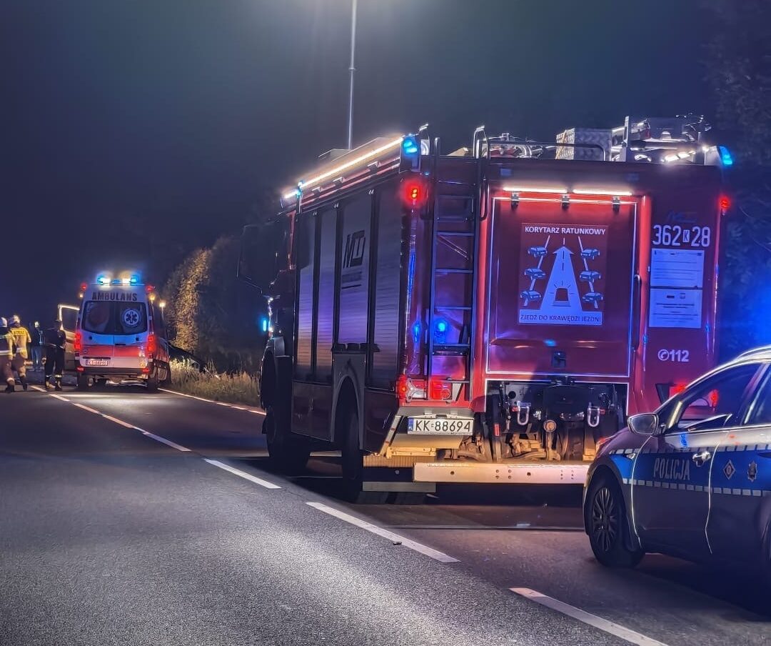 Dwa nocne wypadki w regionie sądeckim