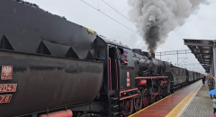 Pociąg retro w Tarnowie